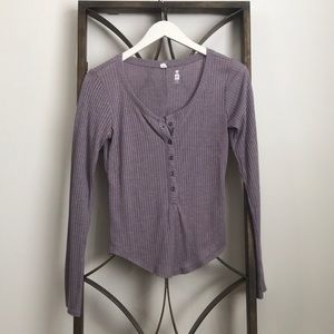 Nordstrom long sleeve purple shirt